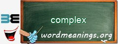 WordMeaning blackboard for complex